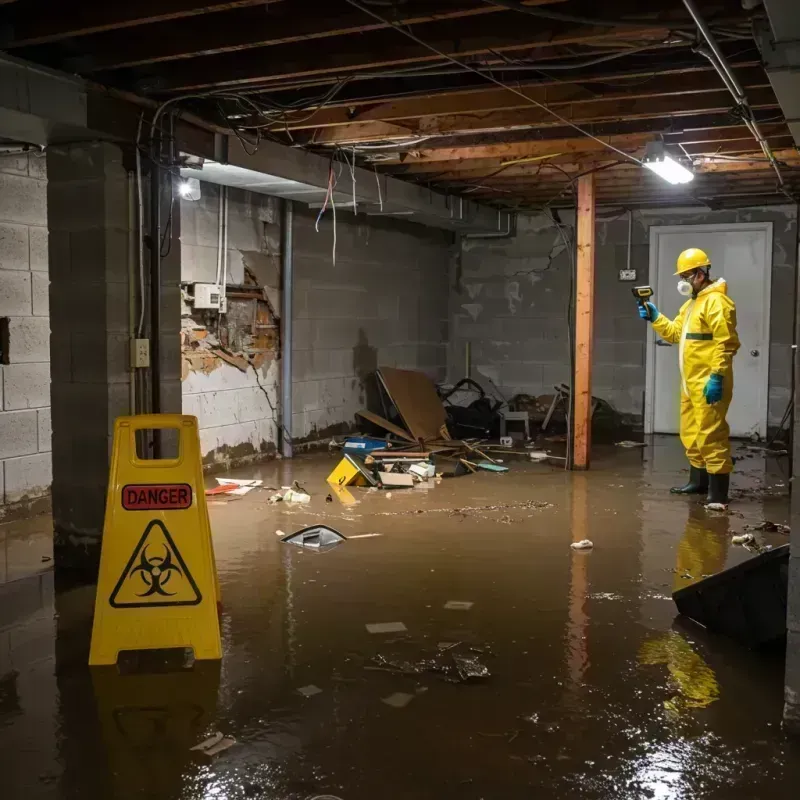 Flooded Basement Electrical Hazard in Delta, OH Property